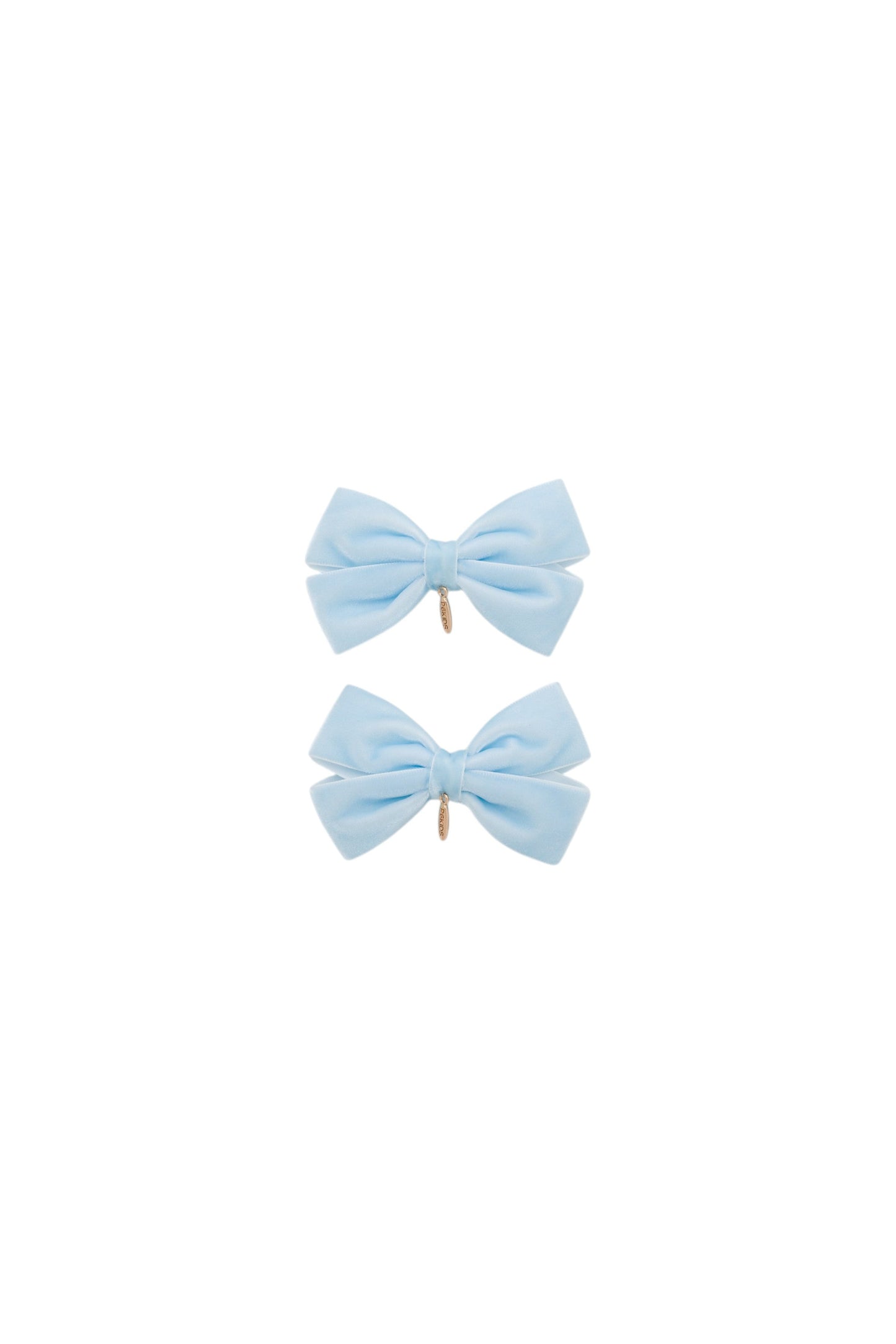 Mini Dahlia Piggy Clip Set - Baby Blue