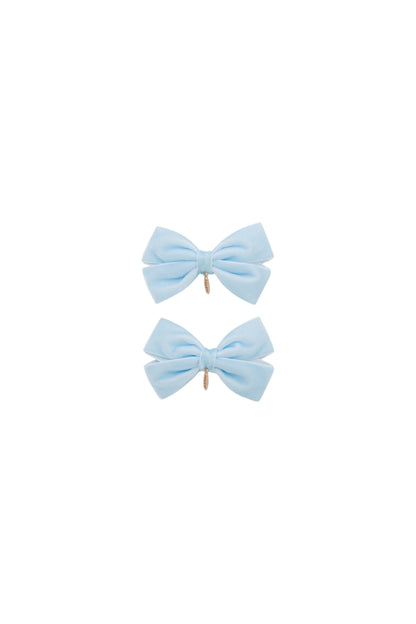 Mini Dahlia Piggy Clip Set - Baby Blue