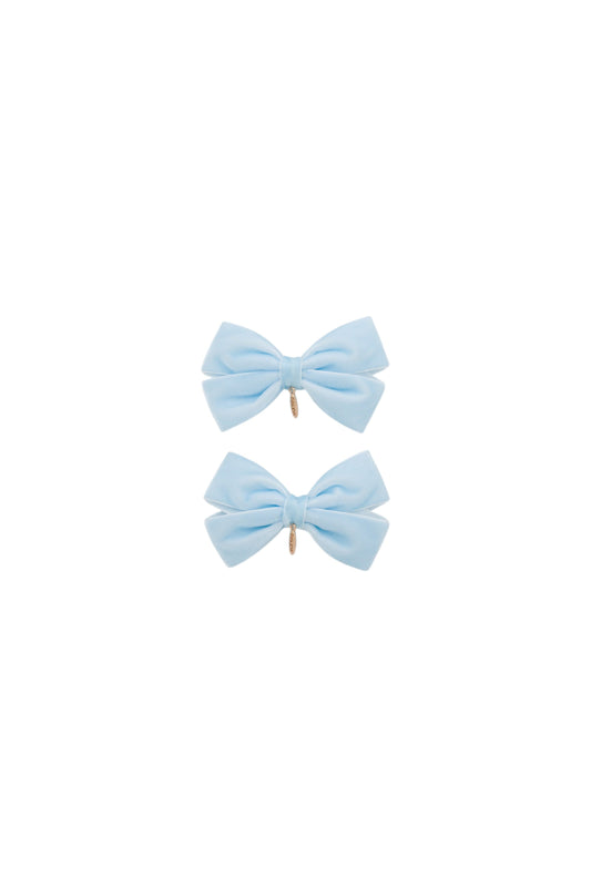Mini Dahlia Piggy Clip Set - Baby Blue