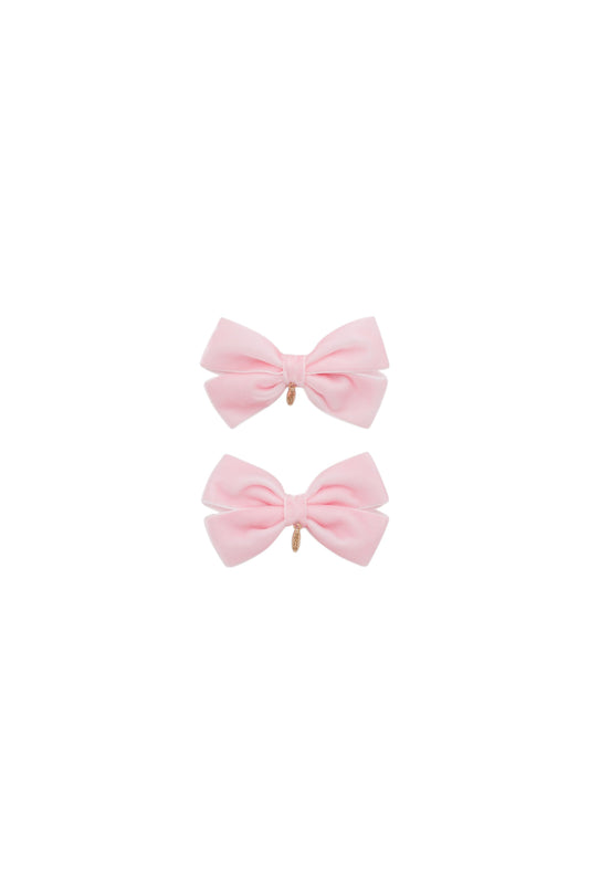 Mini Dahlia Piggy Clip Set - Baby Pink