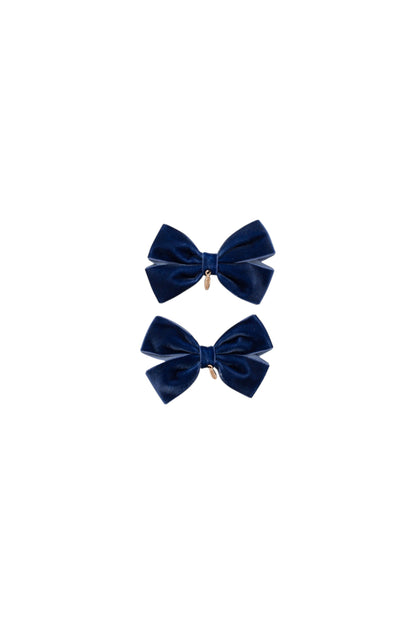 Mini Dahlia Piggy Clip Set - Navy
