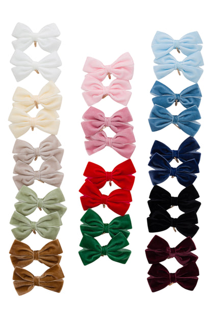 Mini Dahlia Piggy Clip Set - Baby Blue