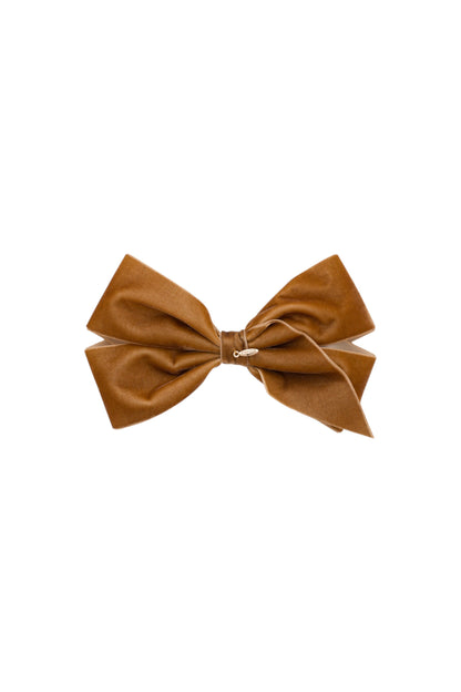 Dahlia Velvet Clip - Camel