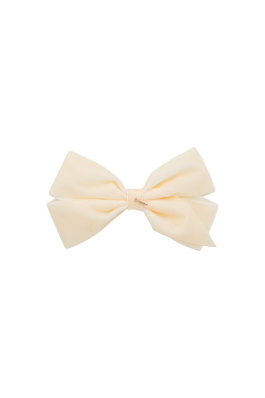 Dahlia Velvet Clip - Ivory