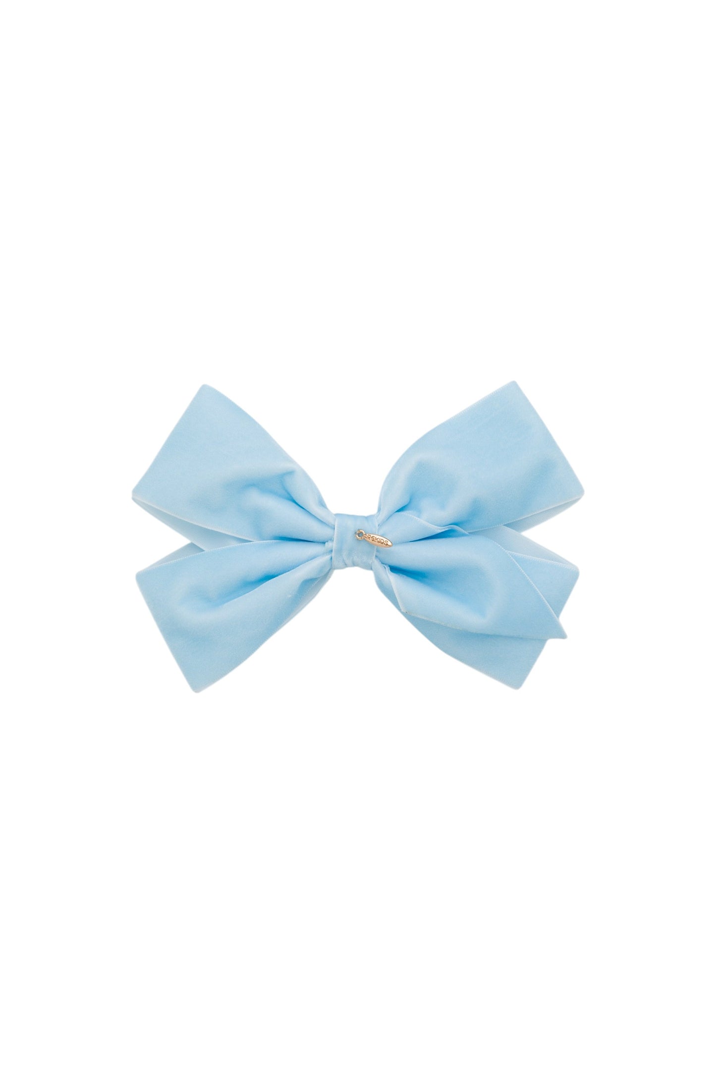 Dahlia Velvet Clip - Baby Blue