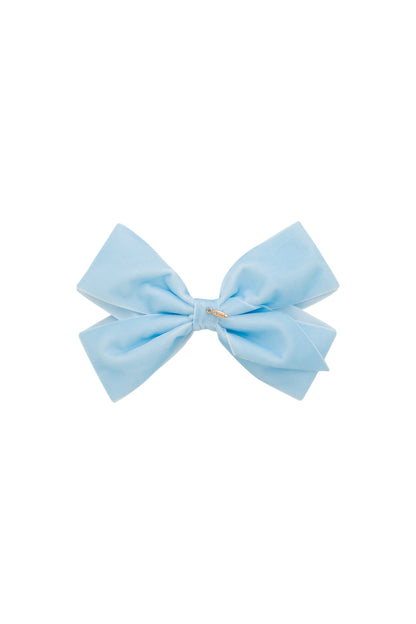 Dahlia Velvet Clip - Baby Blue
