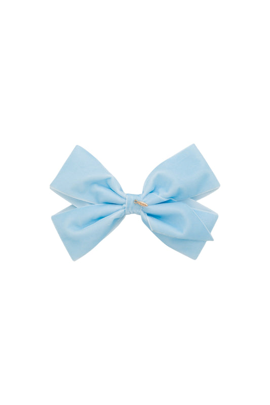 Dahlia Velvet Clip - Baby Blue