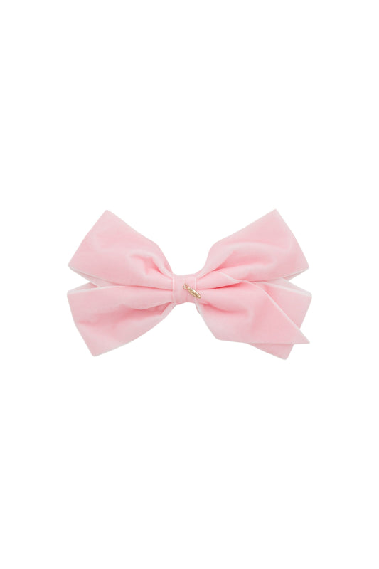 Dahlia Velvet Clip - Baby Pink