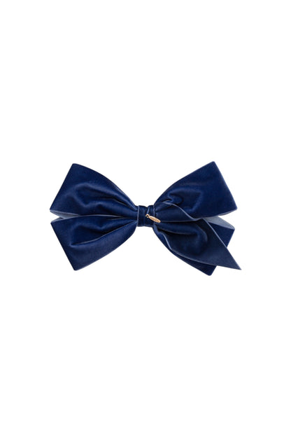 Dahlia Velvet Clip - Navy