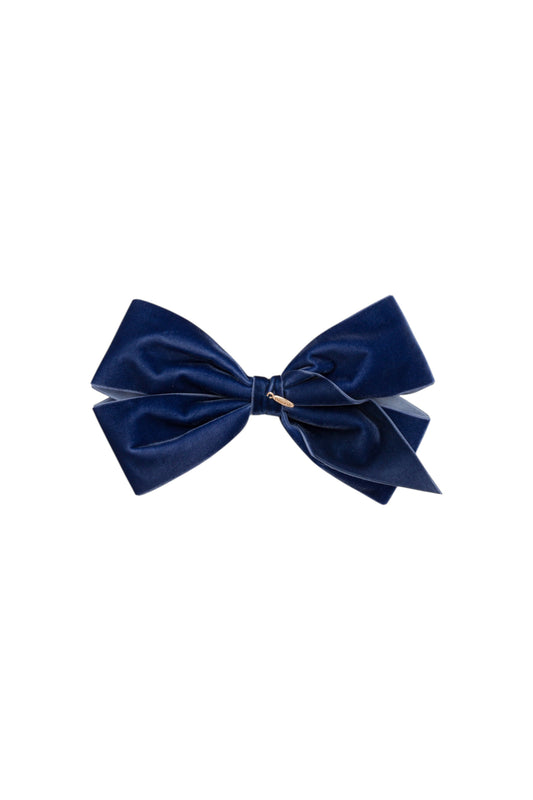 Dahlia Velvet Clip - Navy