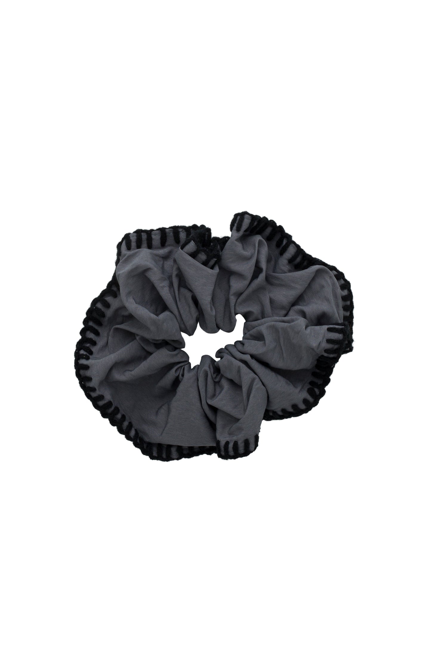 Dancer's Round Scrunchie - Charcoal
