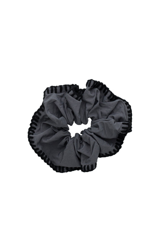 Dancer's Round Scrunchie - Charcoal