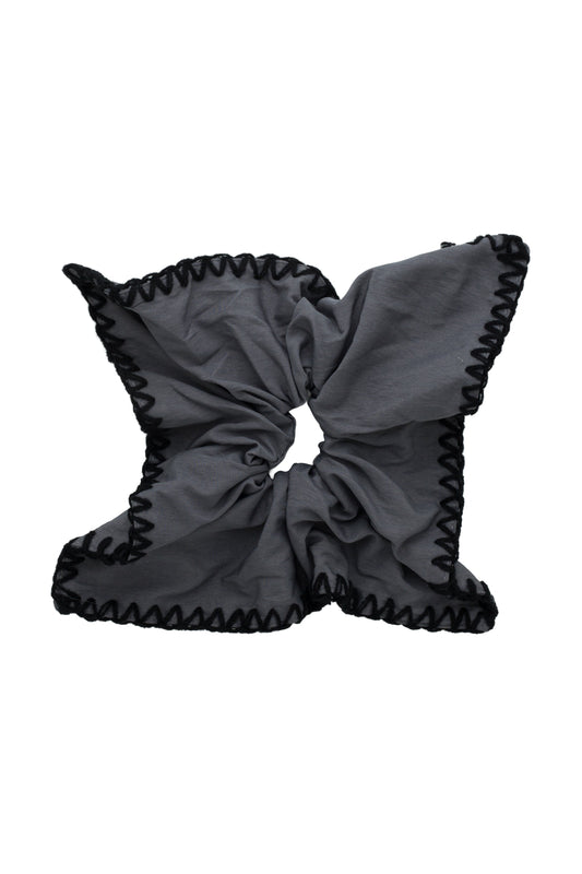 Dancer's Square Scrunchie - Charcoal
