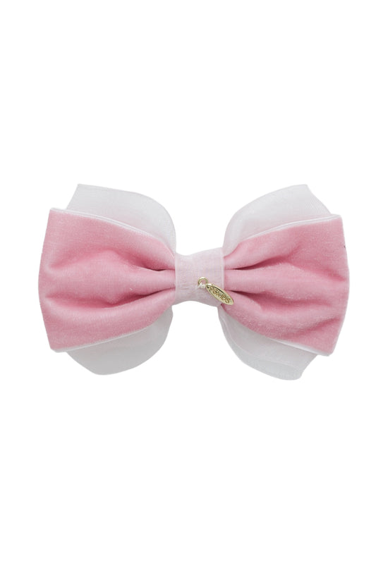 Demi Velvet Bow Clip - Dusty Rose