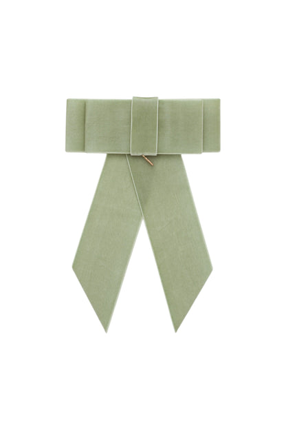 The Gala Bow Clip - Antique Green