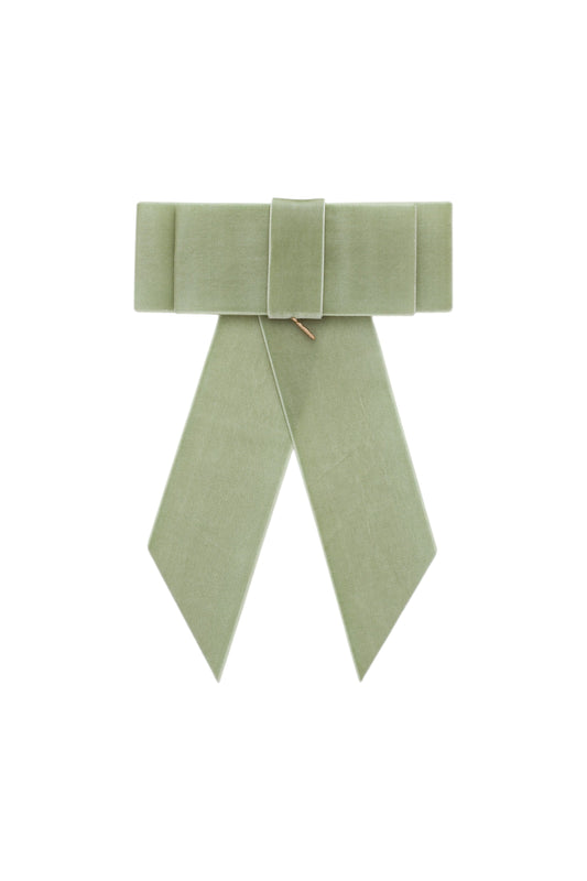 The Gala Bow Clip - Antique Green