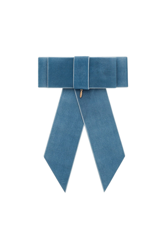 The Gala Bow Clip - Denim