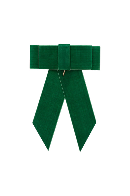 The Gala Bow Clip - Emerald Green