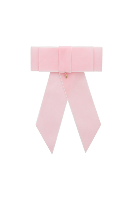 The Gala Bow Clip - Baby Pink