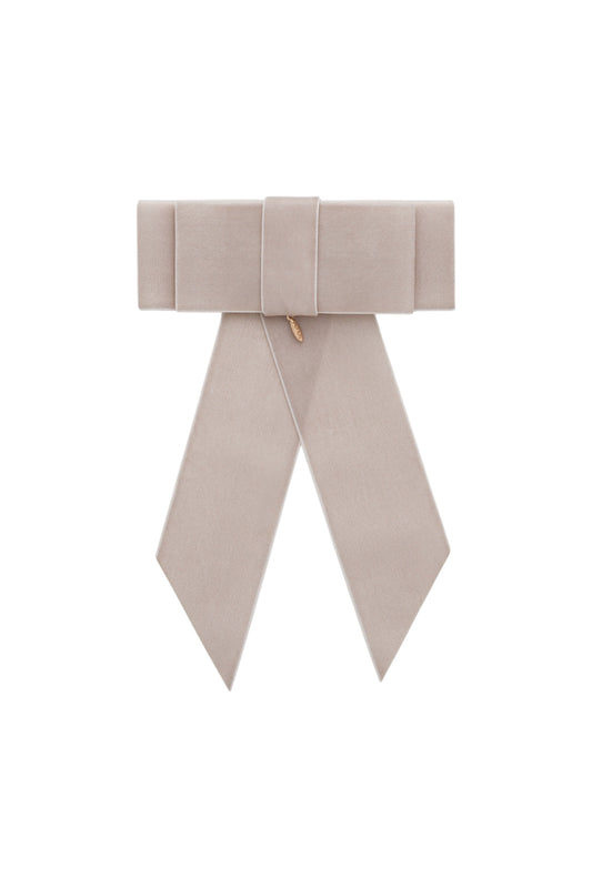 The Gala Bow Clip - Taupe