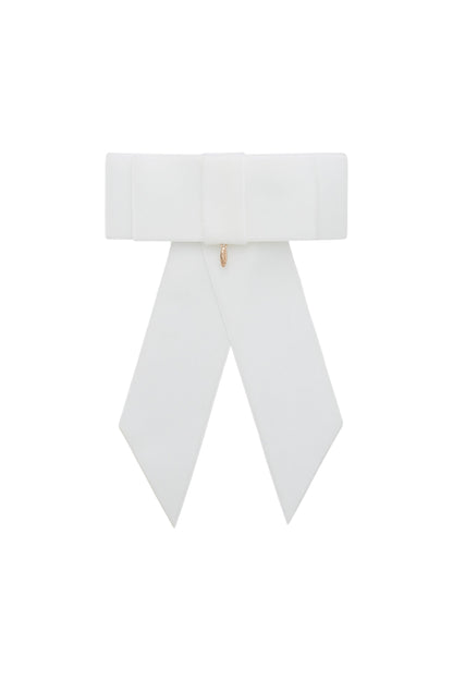 The Gala Bow Clip - White