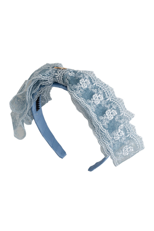 Heather Lace Headband - Dusty Blue *NEW COLOR*