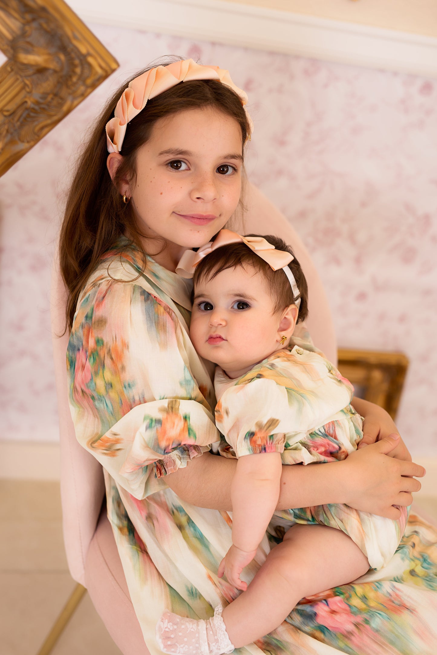 Knotted Heather Duo Wrap - Powder Pink