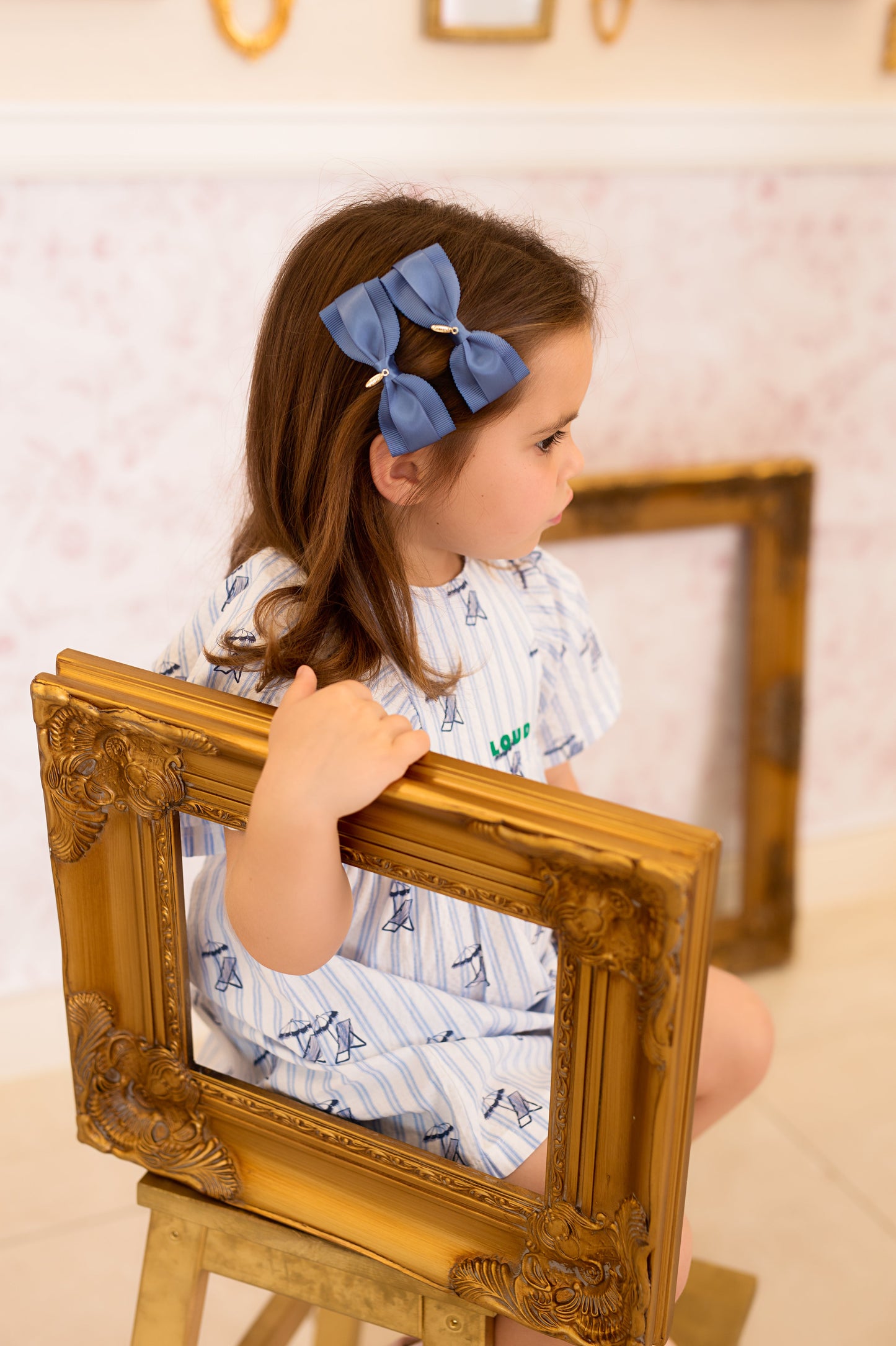 Layla Duo Bow Clip Set of 2 - Spring Moss