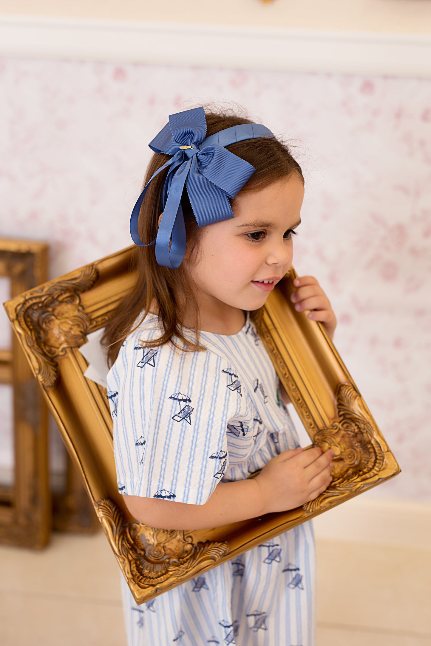 Noa Bow Headband - Petal Peach
