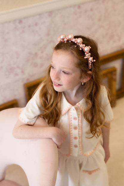 Little Duchess Headband - Blush Pearl