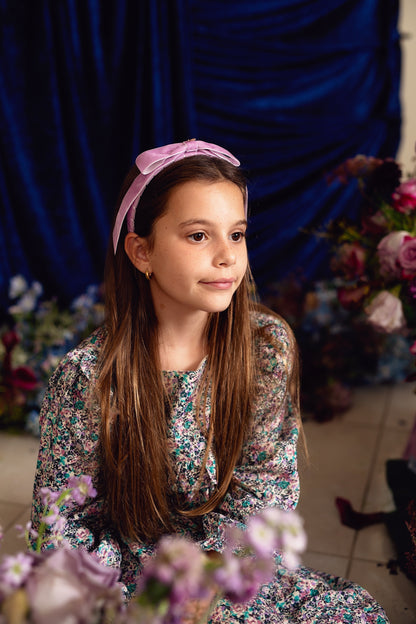 Matilda Velvet Headband - Hot Pink *NEW COLOR*