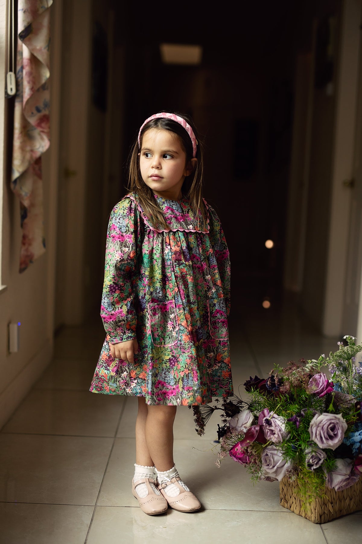 Ballet Slippers Velvet Headband - White