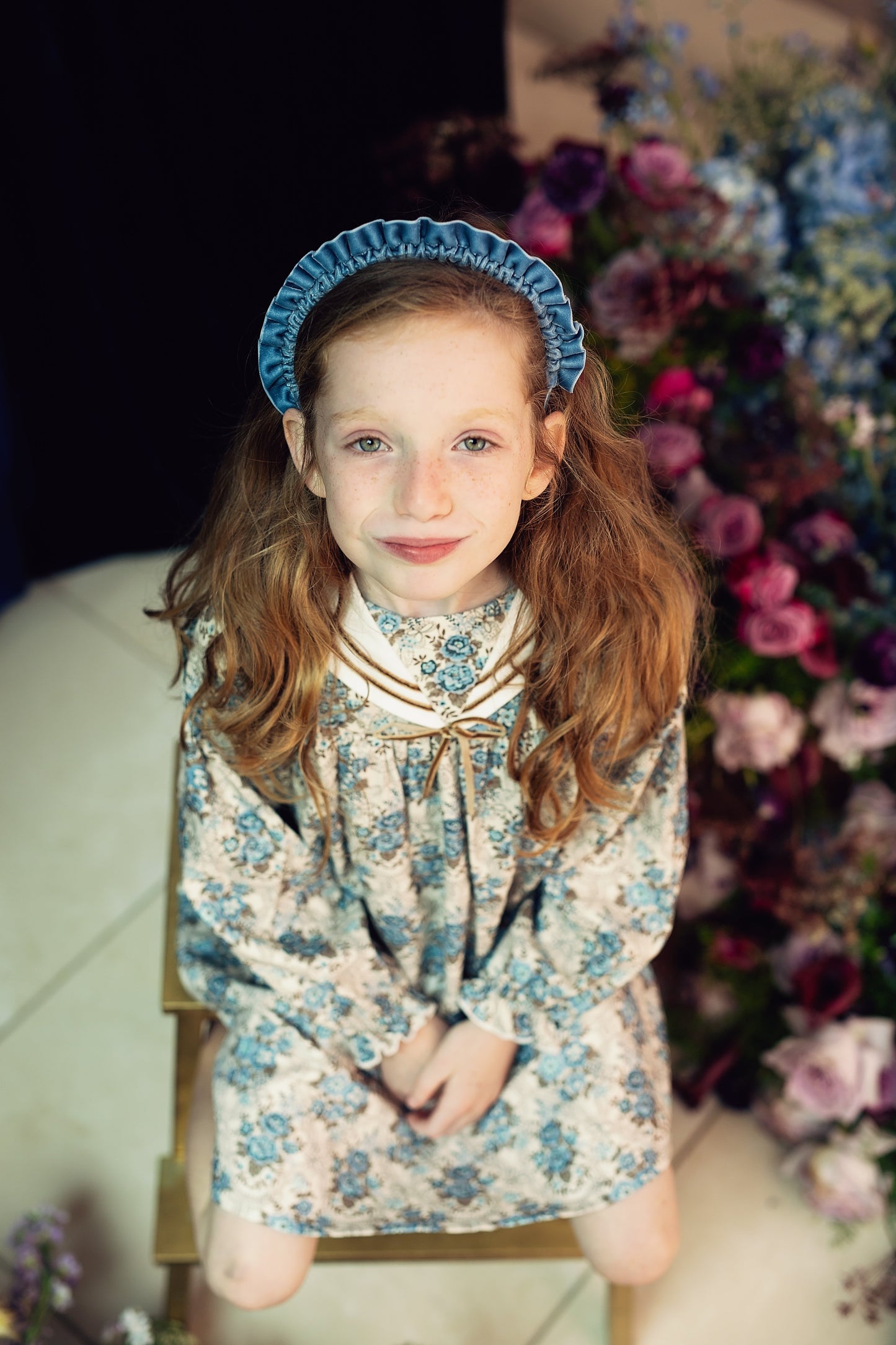 Tutu Velvet Headband - Light Blue