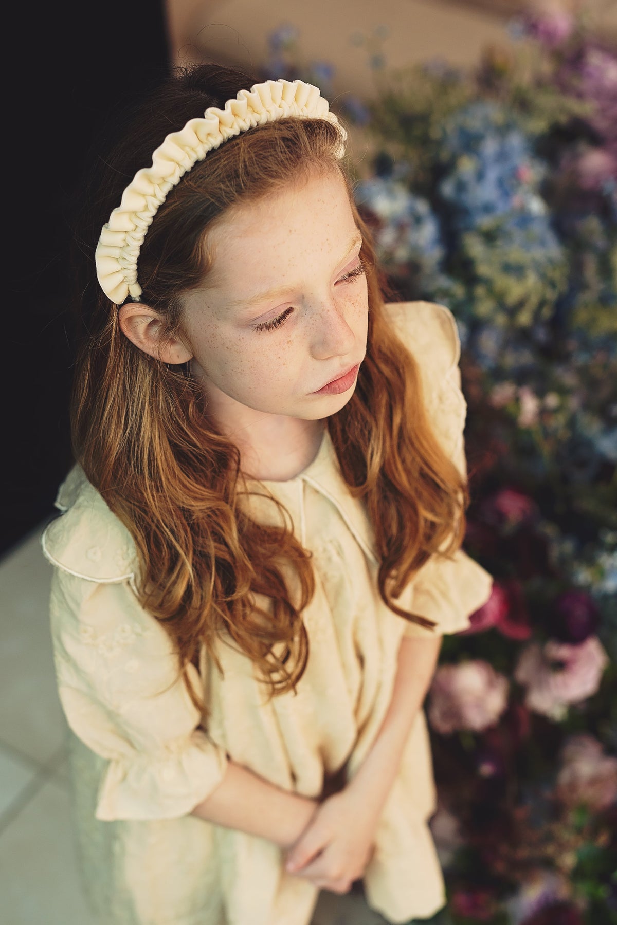 Tutu Velvet Headband - White