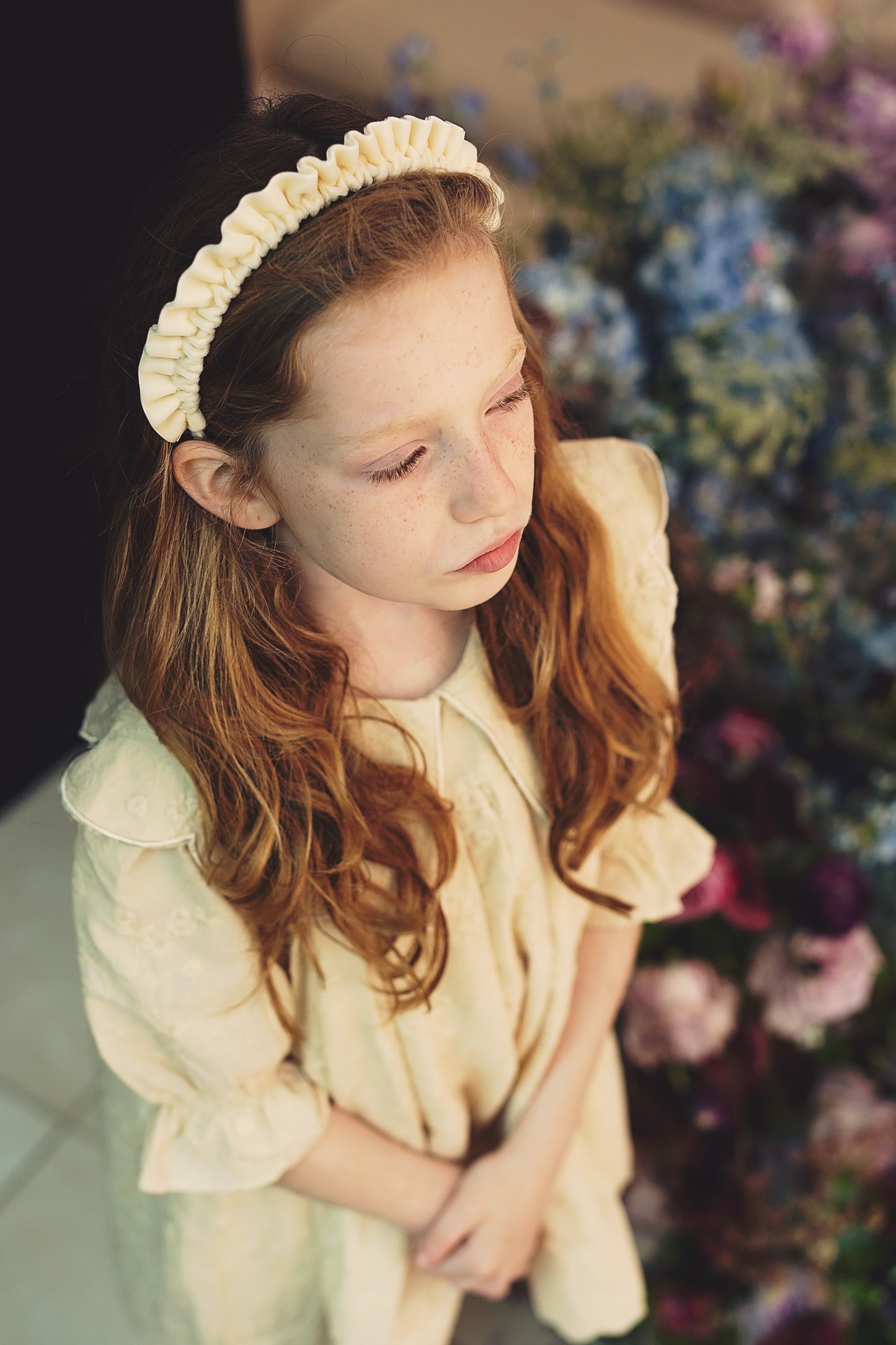 Tutu Velvet Headband - Blue Denim