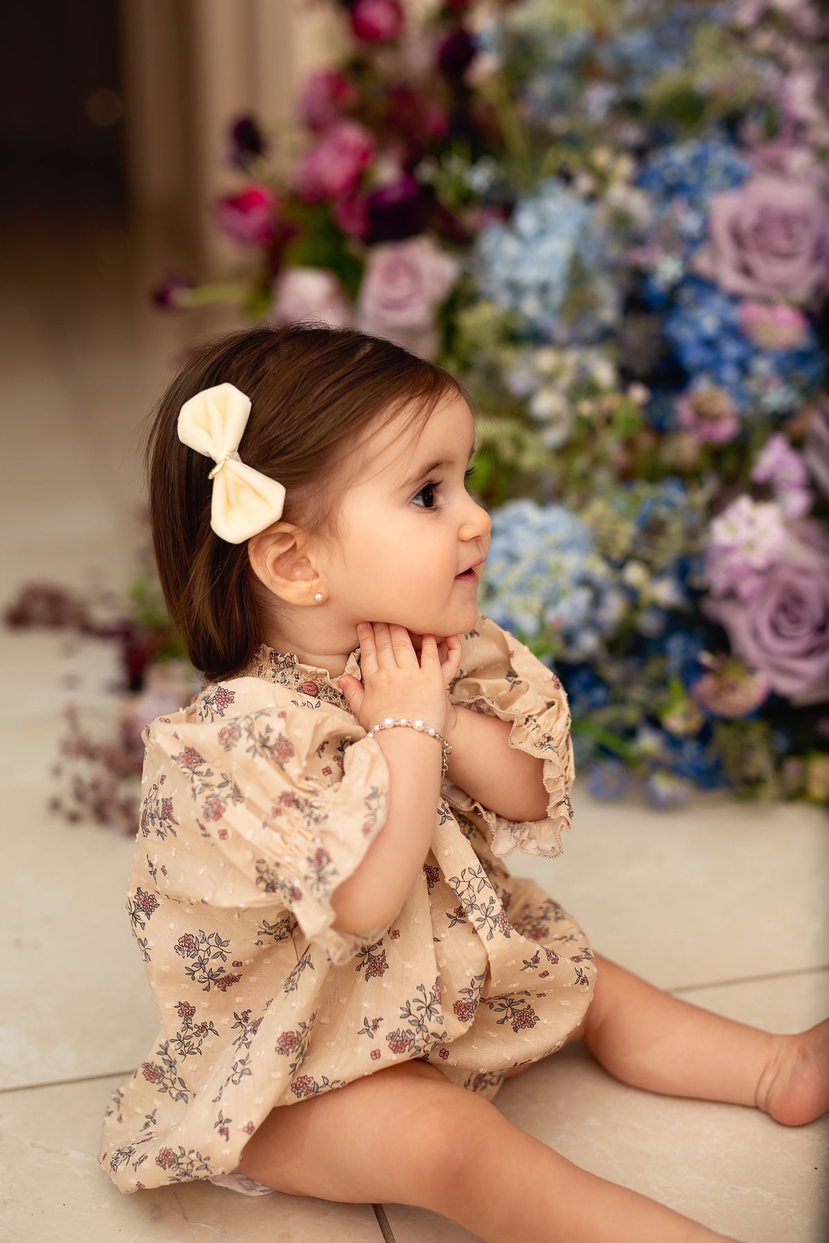 Tendu Velvet Bow Clip Set - Golden