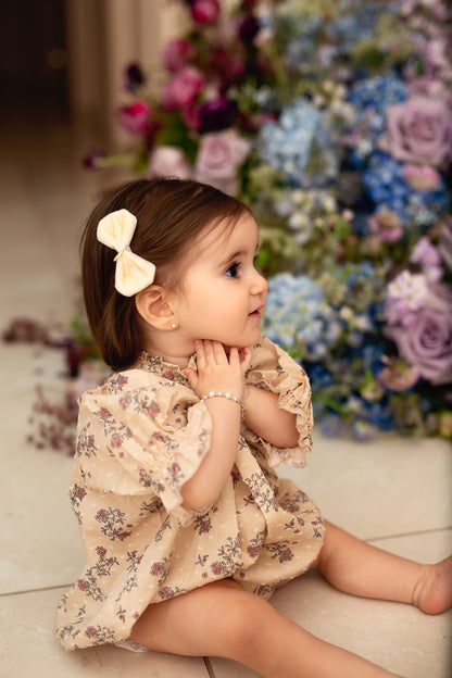 Tendu Velvet Bow Clip Set - Lilac Fresco