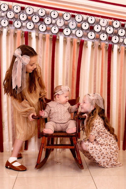 Primrose Princess Long Tail Bow Clip - Spruce Green (Handmade in the USA!)