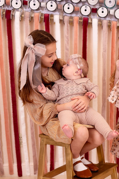 Primrose Princess Long Tail Bow Clip - Red (Handmade in the USA!)