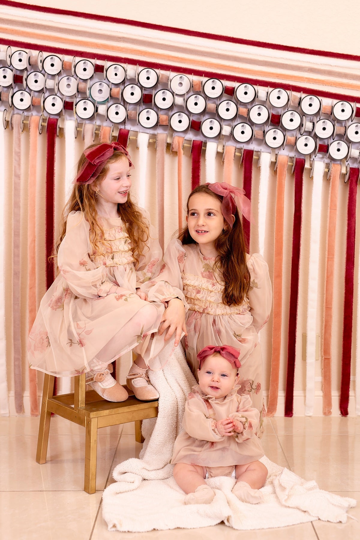 Primrose Bow Wrap - Red (Handmade in the USA!)