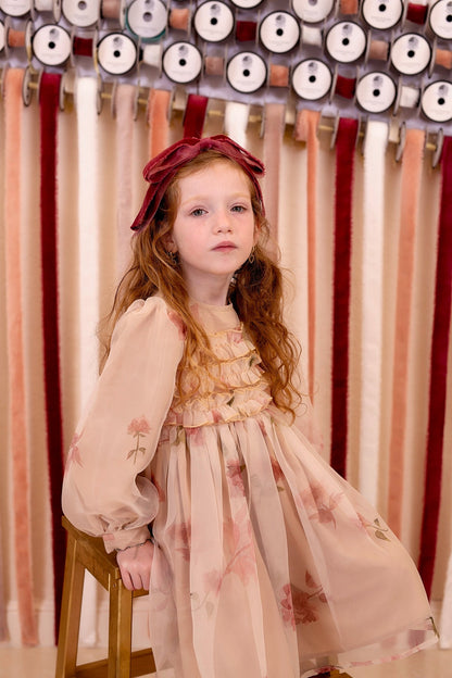 Primrose Bow Headband - Red (Handmade in the USA!)