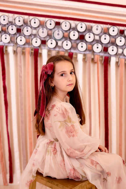 Primrose Princess Long Tail Bow Clip - Red (Handmade in the USA!)