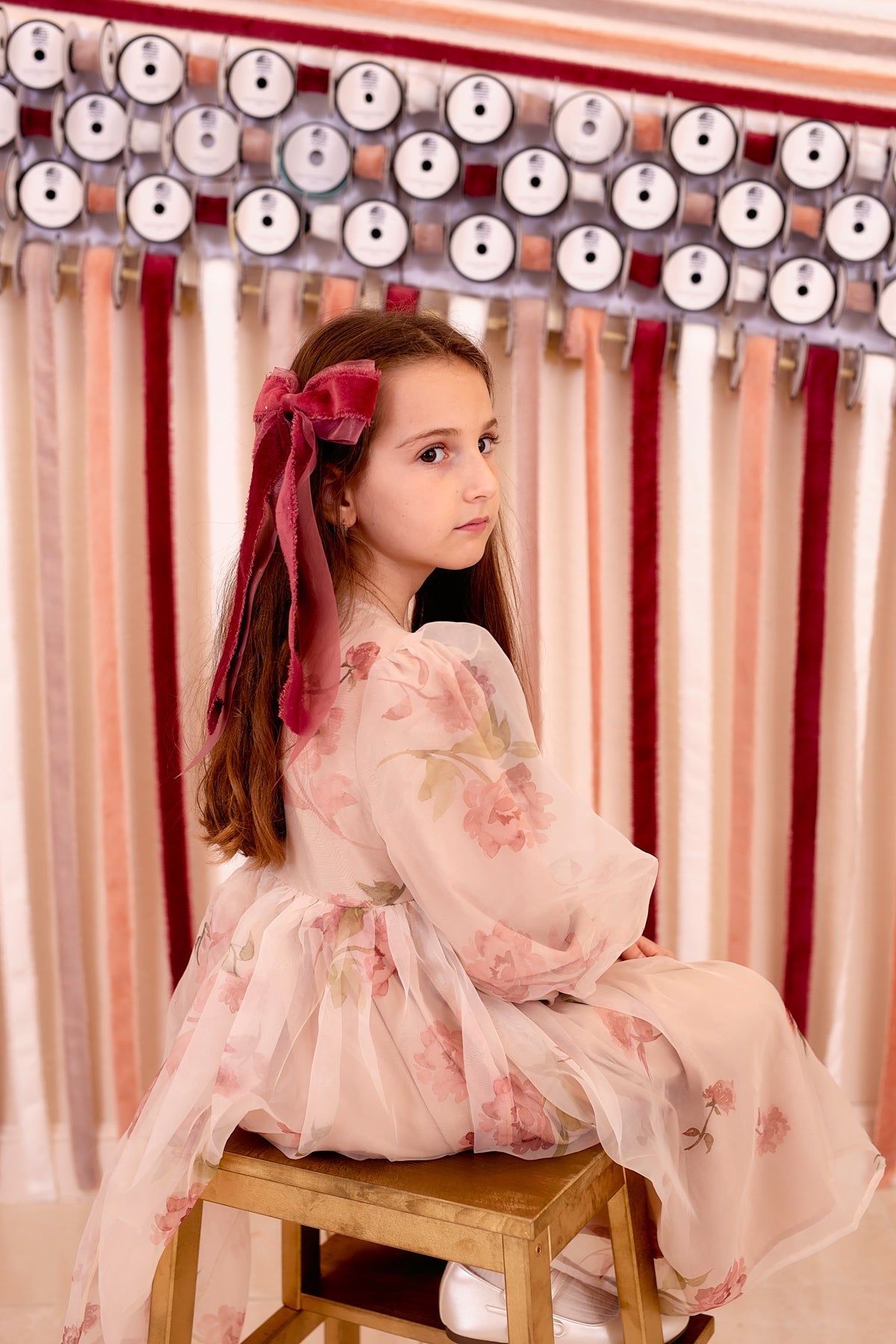 Primrose Princess Long Tail Bow Clip - Red (Handmade in the USA!)