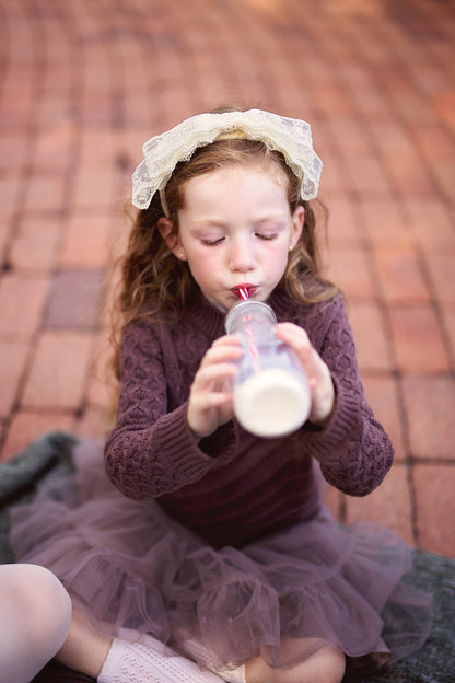 Heather Lace Headband - Dusty Blue *NEW COLOR*