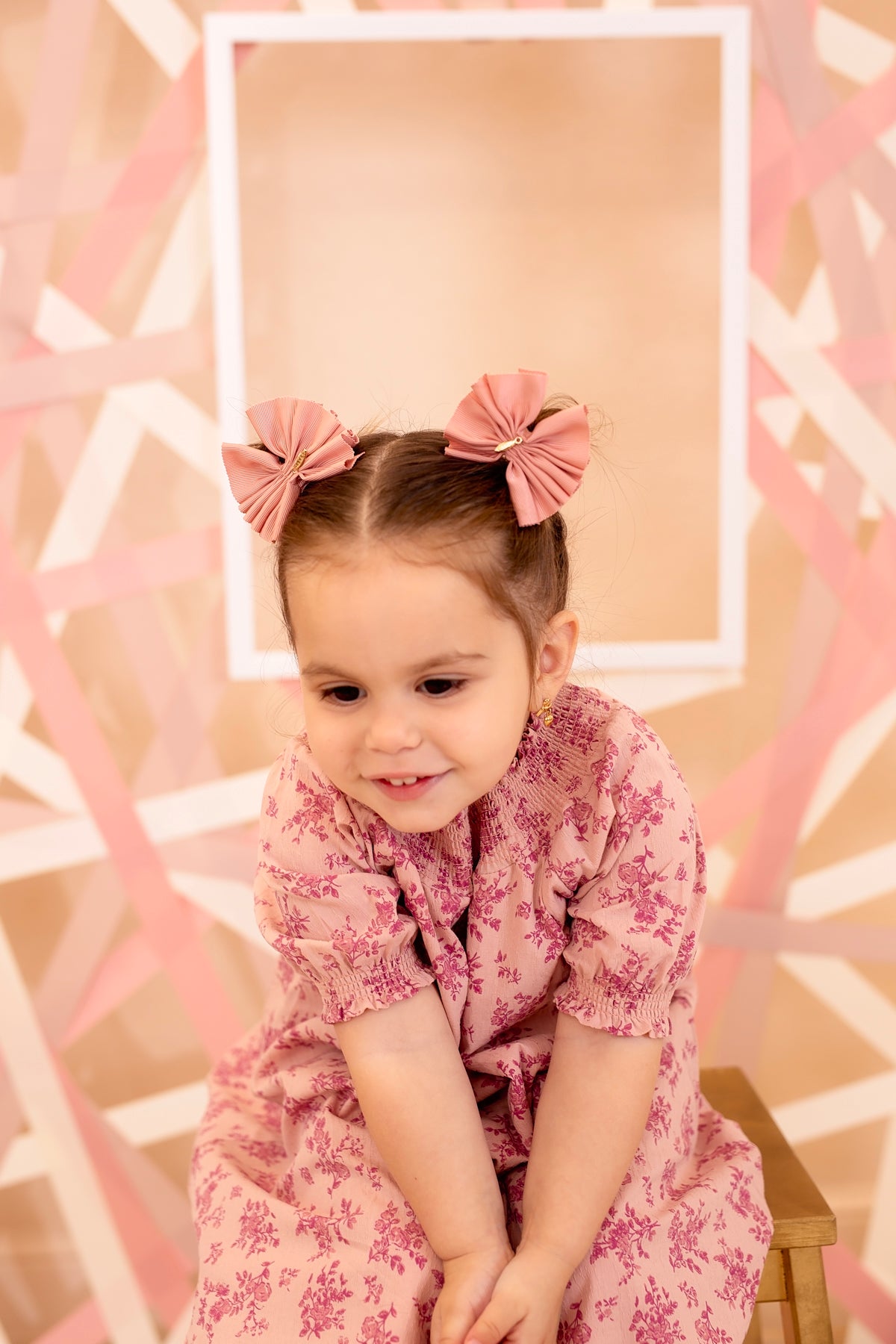 Pleated Palm Piggies Clip Set - Black