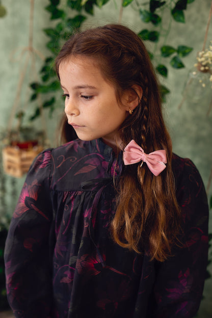 Mini Dahlia Piggy Clip Set - Black