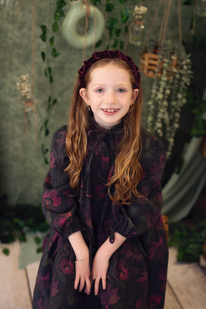 Velvet Ripple Headband - Red