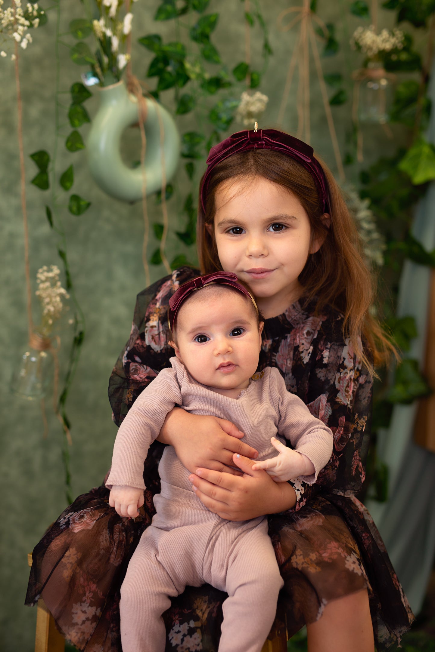 Matilda Velvet Headband - Forest Green Moss *NEW COLOR*