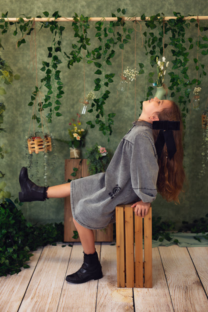 The Gala Bow Clip - Antique Green