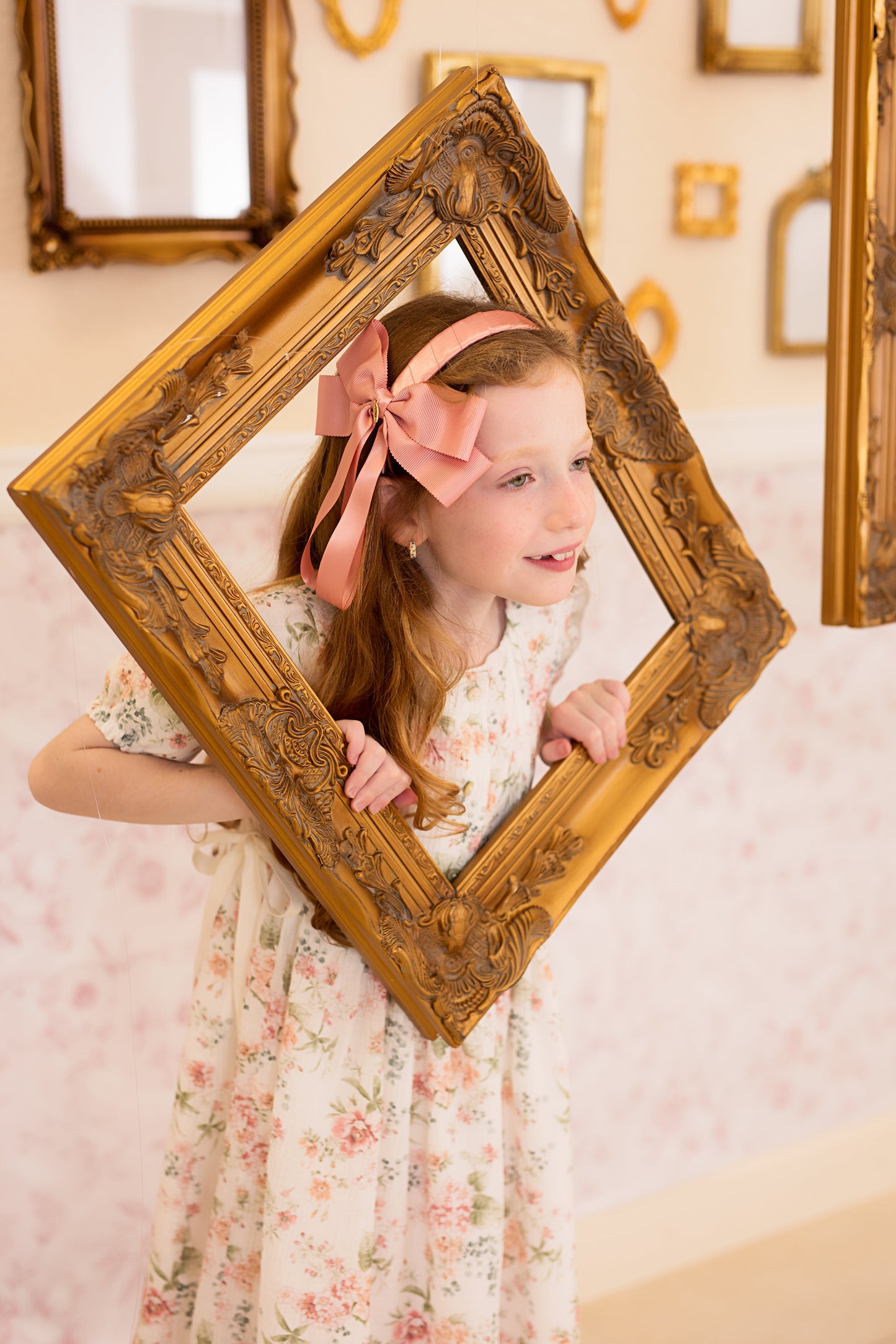 Noa Bow Headband - Powder Pink